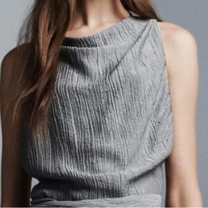 Zara Light Gray Ribbed Sleeveless Top